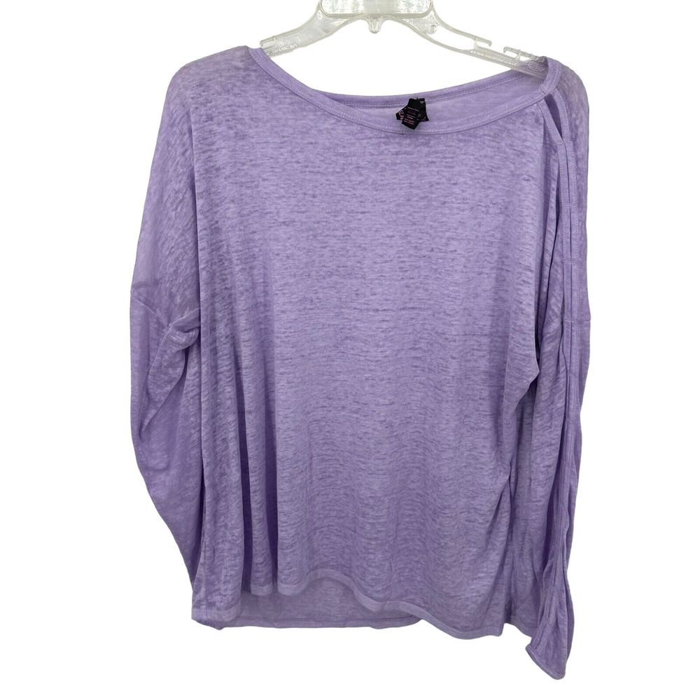Betsey Johnson Performance Womens Long Sleeve Lightweight Top Open Sleeve Sz XL